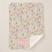 Gepersonaliseerde Baby van Bounful Blooms Sherpa Deken (Voorkant)