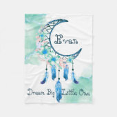 Gepersonaliseerde baby van kinderdromcatcher fleece deken (Voorkant)