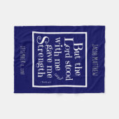 Gepersonaliseerde Baby, Verse uit Timothy, marineb Fleece Deken (Voorkant (Horizontaal))