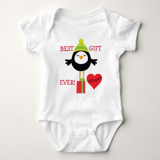 Gepersonaliseerde Baby Vogelhart Romper (Voorkant)
