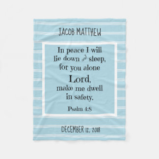 Gepersonaliseerde Baby, w Nighttime Prayer (Psalm  Fleece Deken