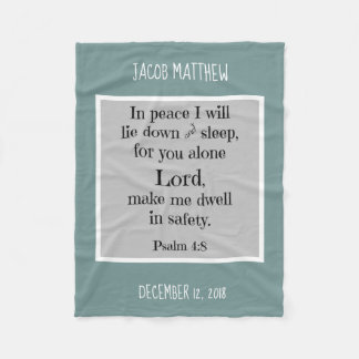 Gepersonaliseerde Baby, w Nighttime Prayer (Psalm  Fleece Deken