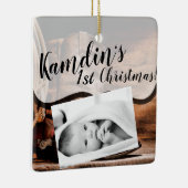 Gepersonaliseerde Baby XMAS Ornament Cowboy laarss (Rechts)