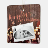 Gepersonaliseerde Baby XMAS Ornament katoenen tak (Links)