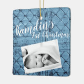Gepersonaliseerde Baby XMAS Ornament rustieke Tin  (Links)