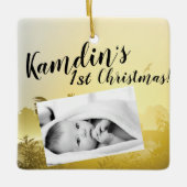 Gepersonaliseerde Baby XMAS Ornament Sunny Morning (Voorkant)