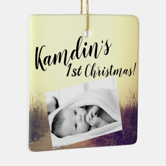 Gepersonaliseerde Baby XMAS Ornament Sunrise Pathw (Rechts)