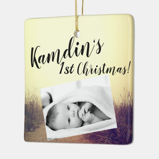 Gepersonaliseerde Baby XMAS Ornament Sunrise Pathw (Links)