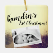 Gepersonaliseerde Baby XMAS Ornament Sunrise Pathw (Voorkant)