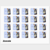 Gepersonaliseerde Baby Zebra met liefde Vierkante Sticker (Vel)