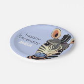 Gepersonaliseerde Baby Zebra Verjaardag Papieren Bordje (Gekanteld)