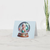 Gepersonaliseerde Baby Zeemeermin Welkom Kaart (Voorkant)