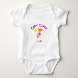 Gepersonaliseerde Baby zuster met grote zus Romper