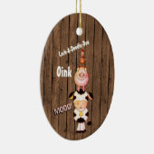 Gepersonaliseerde babyfokkerij met de eerste kerst keramisch ornament (Rechts)