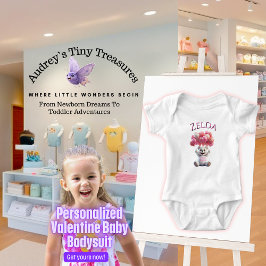 Gepersonaliseerde Baby's 1e Valentijnsdag Bodysuit