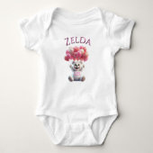 Gepersonaliseerde Baby's 1e Valentijnsdag Bodysuit (Voorkant)