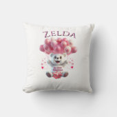 Gepersonaliseerde baby's 1e Valentijnsdag kussen (Voorkant)