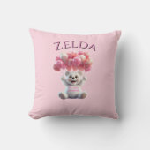 Gepersonaliseerde baby's 1e Valentijnsdag kussen (Voorkant)