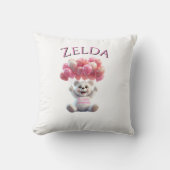 Gepersonaliseerde baby's 1e Valentijnsdag kussen (Voorkant)