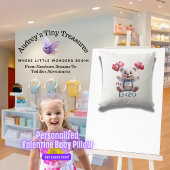 Gepersonaliseerde baby's 1e Valentijnsdag kussen