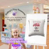 Gepersonaliseerde baby's 1e Valentijnsdag kussen