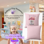 Gepersonaliseerde baby's 1e Valentijnsdag kussen