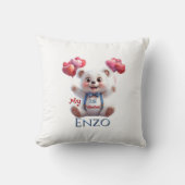 Gepersonaliseerde baby's 1e Valentijnsdag kussen (Voorkant)