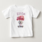 Gepersonaliseerde baby's 1e Valentijnsdag T-shirt (Voorkant)
