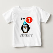 Gepersonaliseerde baby's 1e verjaardagsfeest shirt (Voorkant)