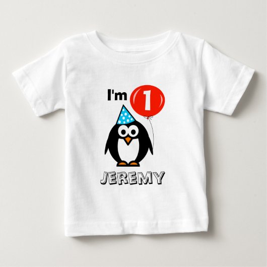 Gepersonaliseerde baby's 1e verjaardagsfeest shirt (Voorkant)