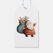 Gepersonaliseerde Baby's 1st Christmas Santa Cadeaulabel (Achterkant)