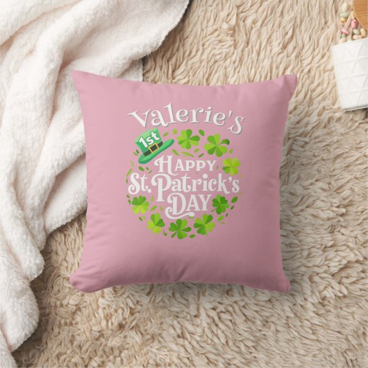 Gepersonaliseerde Baby's 1st St. Patrick's Day Kus Kussen (Deken)