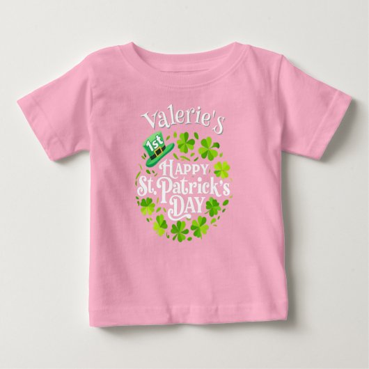 Gepersonaliseerde Baby's 1st St. Patrick's Day T-s (Voorkant)