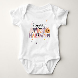 Gepersonaliseerde Baby's allereerste Halloween-bod Romper