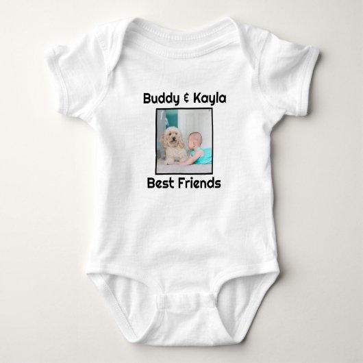 Gepersonaliseerde baby's beste vriend romper (Voorkant)