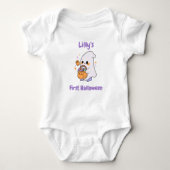Gepersonaliseerde Baby's eerste Halloween - Schatt Romper (Voorkant)