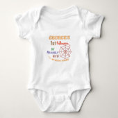 Gepersonaliseerde Baby's Eerste Halloween, Spider  Romper (Voorkant)