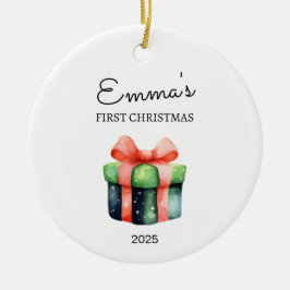 Gepersonaliseerde baby's eerste kerstcadeau, Cadea Keramisch Ornament