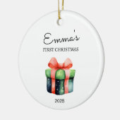 Gepersonaliseerde baby's eerste kerstcadeau, Cadea Keramisch Ornament (Links)