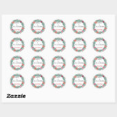 Gepersonaliseerde Baby's Eerste Kerstmis Stickers (Vel)