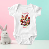 Gepersonaliseerde baby's eerste Pasen Romper