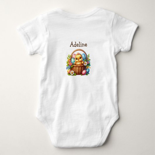 Gepersonaliseerde baby's eerste Pasen Romper (Achterkant)