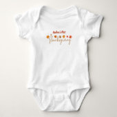Gepersonaliseerde Baby's eerste Thanksgiving Romper (Voorkant)