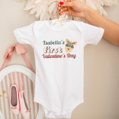 Gepersonaliseerde Baby's eerste Valentijnsdag Scha Romper
