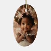 Gepersonaliseerde Baby's Schattigee Eerste Sprookj Keramisch Ornament (Rechts)