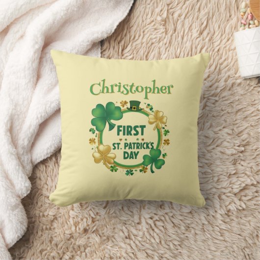 Gepersonaliseerde Baby's St. Patrick's Day Kussen (Deken)