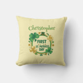 Gepersonaliseerde Baby's St. Patrick's Day Kussen (Voorkant)