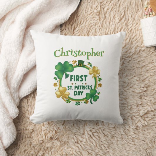 Gepersonaliseerde Baby's St. Patrick's Day Kussen (Deken)