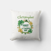 Gepersonaliseerde Baby's St. Patrick's Day Kussen (Voorkant)