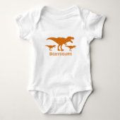 Gepersonaliseerde Babysauriërs Funny Wilde dinosau Romper (Voorkant)